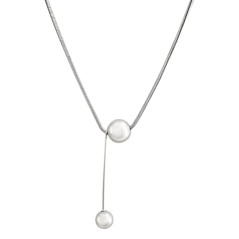 Titanium Steel Necklace Women's Light Luxury Niche Bing Small Fresh Tassel Personalized All-match Clavicle Chain Necklace Pendant