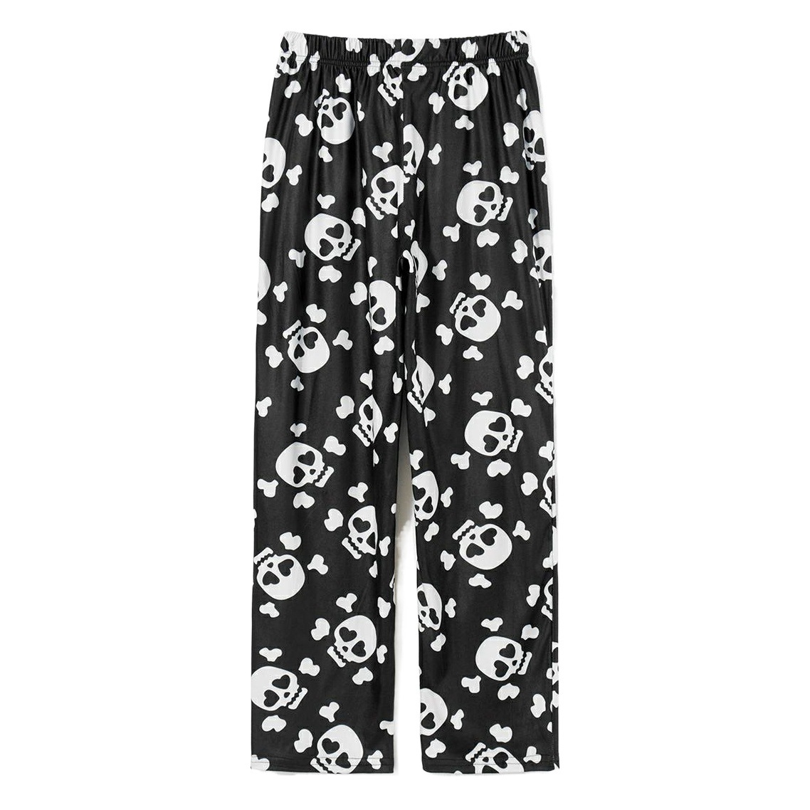 Cross-net velvet skull pajama pants printed pajama pants casual home pants cartoon cute loose
