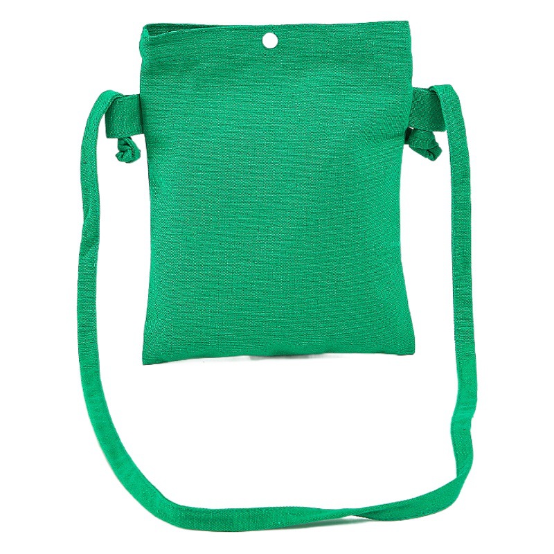 Canvas Bag Single Shoulder Bag Simple Mobile Phone Bag Women's Solid Color logo Engraved Crossbody Bag Hand-painted Mini Crossbody Bag