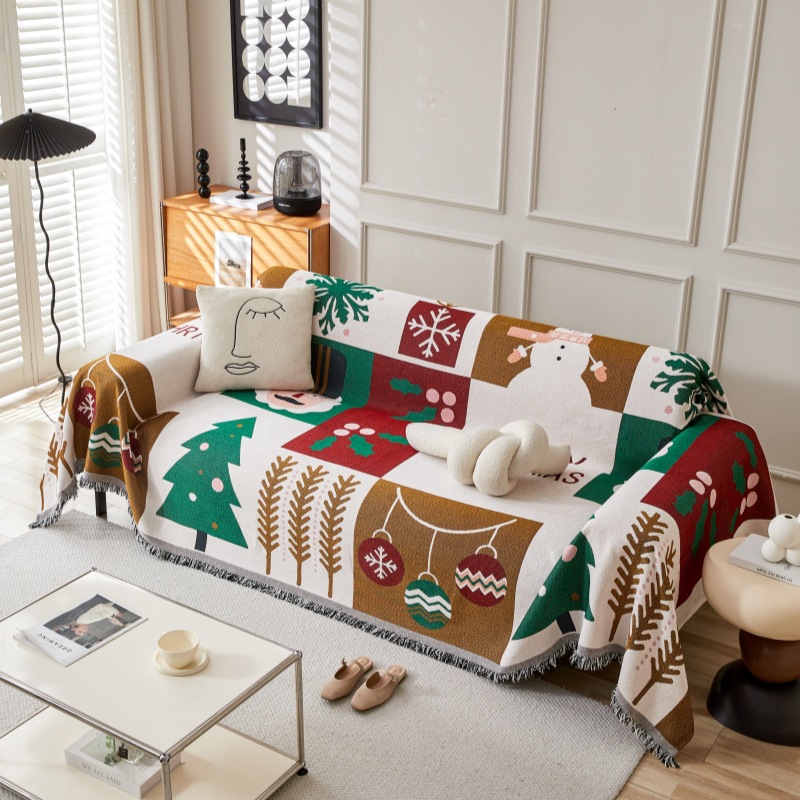 Christmas Day Thickened Chenille Sofa Towel Sofa Cover Cloth Sofa Cover Full-Covering Sofa Cover Sofa Blanket Sofa Cushion