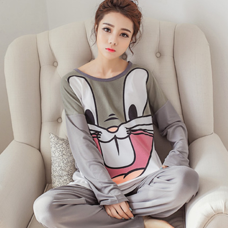 Picture of New Style Pajamas Women's Spring and Autumn Long Sleeve Thin Women's Autumn and Winter Large Size Casual Autumn Home Suit Wholesale