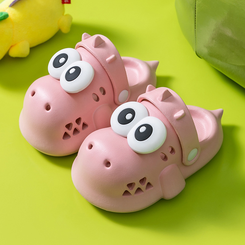 Picture of Dinosaur cute children's slippers boys and girls summer indoor and outdoor wear non-slip wear-resistant home slippers hole shoes cute