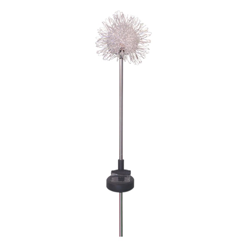Factory supply led solar aluminum wire ball dandelion lamp outdoor Villa decoration courtyard floor lamp lawn lamp