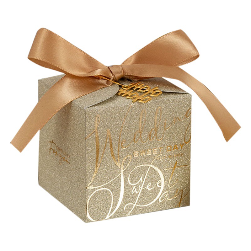 Wedding glitter candy box wedding candy box creative ins style wedding candy paper box wedding candy bag gift box