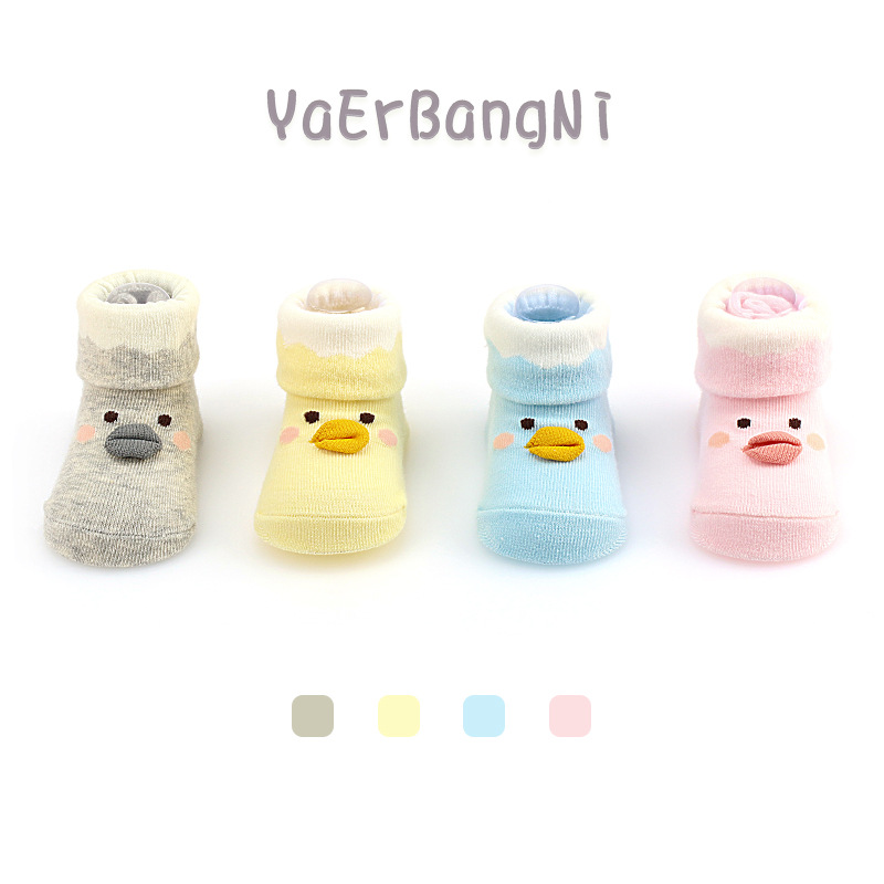 Picture of Newborn baby socks spring and autumn thin baby socks cartoon toddler floor socks dispensing non-slip 0-6 months children's socks