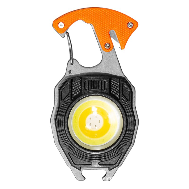Cross-Border explosion flashlight emergency mini dual light source luminous keychain lamp strong light ultra light portable flashlight