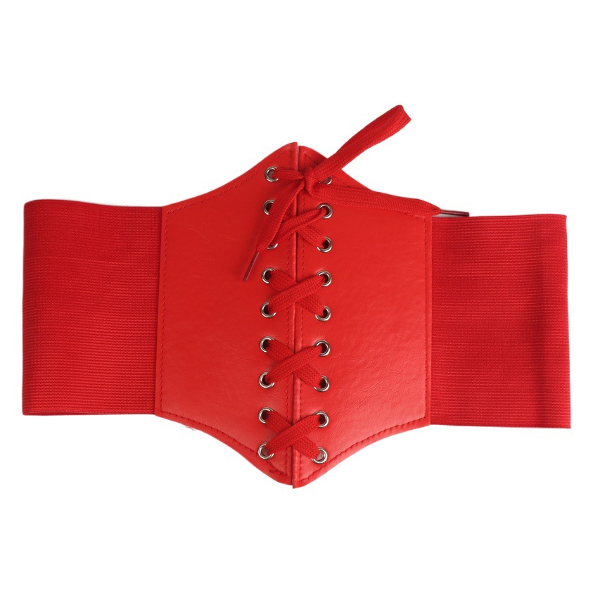 Korean Women's Girdle Waistband Outer Wear with Skirt Decoration Elastic Wide Belt Women's Versatile Manufacturer High-End Palace Style