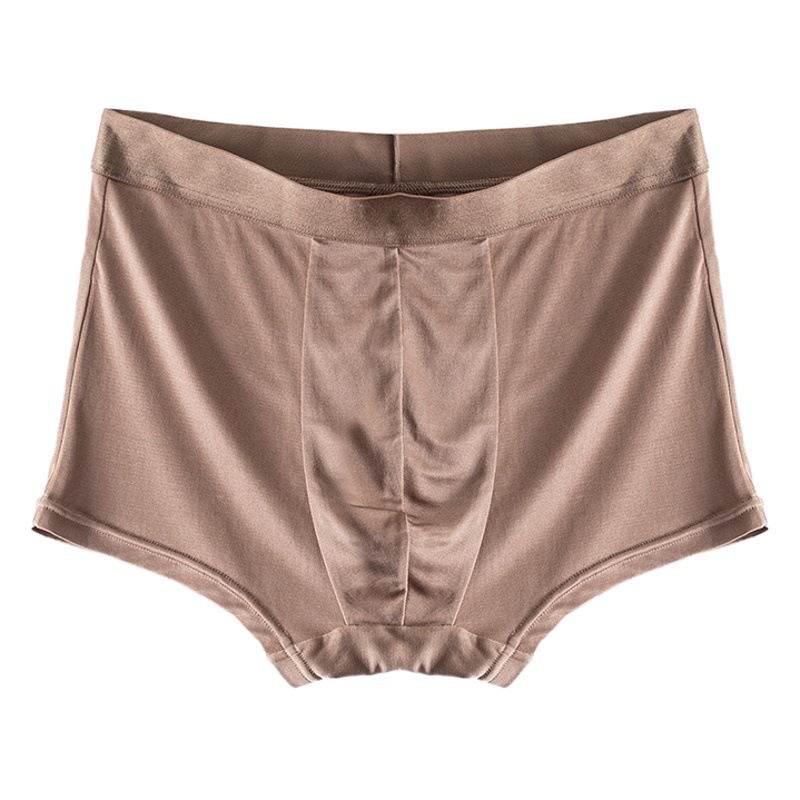 Tangge natural mulberry silk heavy men's underwear seamless mid-waist boxers silk comfortable breathable underwear men