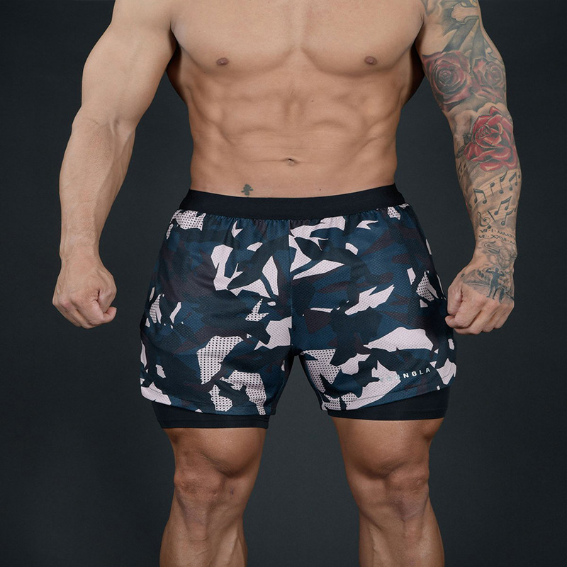 Trendy Brand Sports Shorts Men's Running Training Tight Pants Summer American Basketball Pants Quick-drying but Knee Three-part Pants