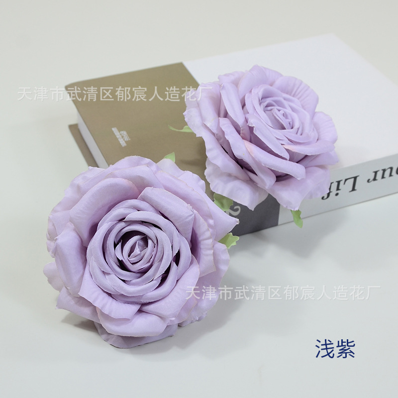 Picture of Simulated Flower Curled Rose Flower 12cm Safe Rose Wedding Background Wall Decoration Arch Flower Arrangement Gift Box with Flowers