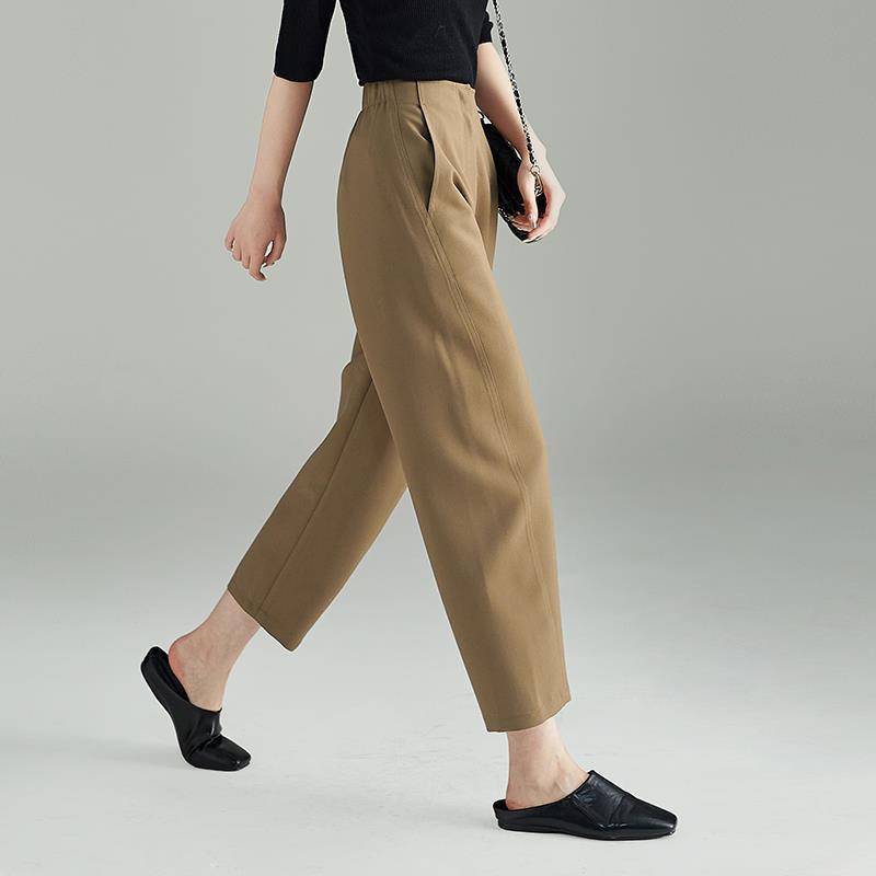 Solid Color Banana Pants 2023 Spring New Fashion Casual All-match Loose Sickle Pants Harlan Pants for Women