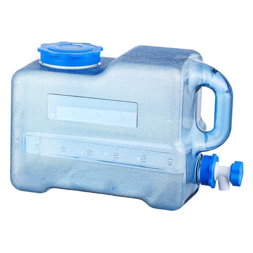 New outdoor water storage bucket with faucet food grade PC plastic car household drinking bucket pure mineral water box