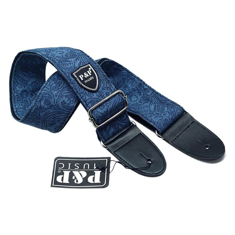 Pp Guitar Strap Retro Guitar Strap Wholesale Denim Cotton Bakelite Neutral Guitar Strap Folk Guitar Strap Factory