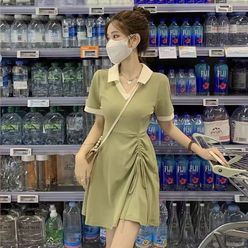 Casual Polo Dress for Women, Summer 2025 New Style, Petite Tea Break French Style, Unique and Beautiful Design