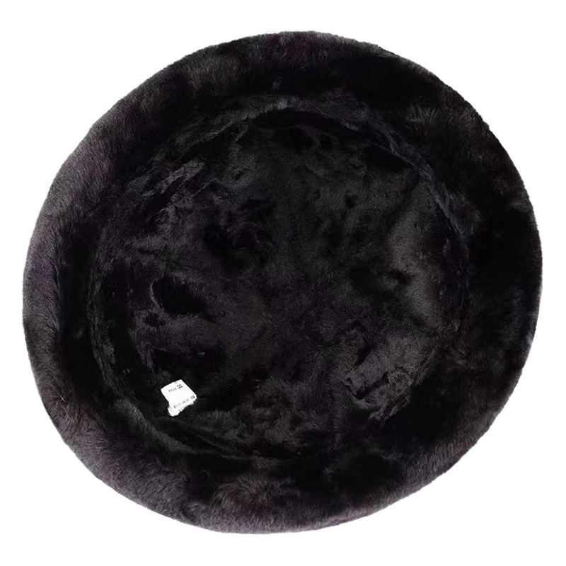 pu leather old man hat winter melon leather hat snow-proof hat retro elderly plus velvet thickened warm floor hat men