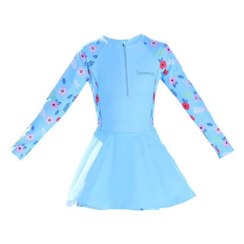 Korean version of Cartoon children's one-piece swimsuit small fresh girls' skirt swimsuit children's factory direct supply generation