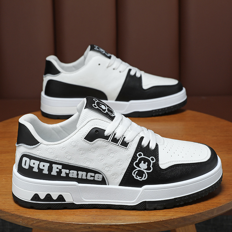 2024 Summer Men's Shoes New Breathable White Shoes Men's Trendy All-match Thick-soled Men's Sneakers Casual Sneakers