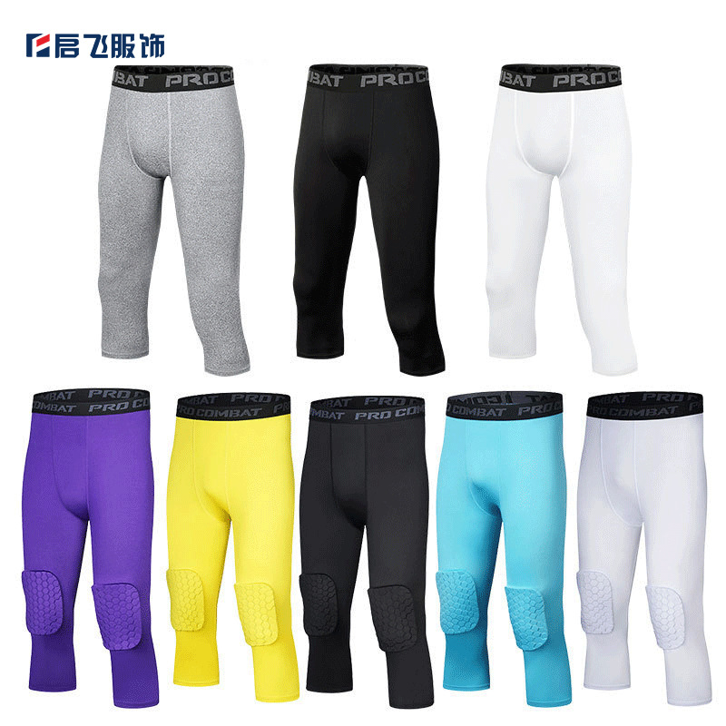 Amazon Sports Tights Men's Quick-drying Capri Pants Basketball Fitness Running Training Compression Leggings Professional
