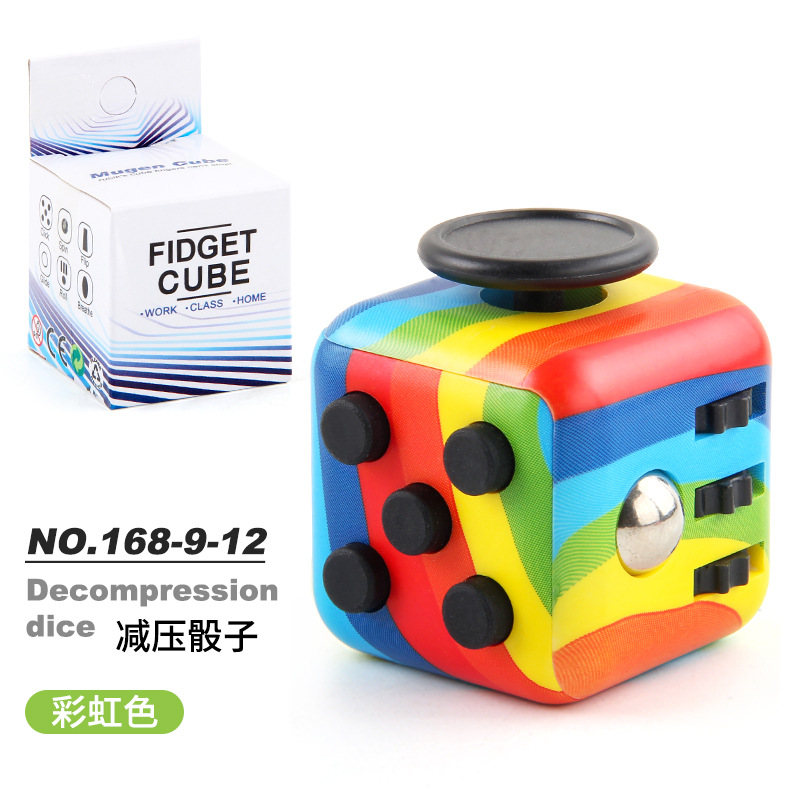 Picture of Cross-border New Strange Toy Decompression Rubik's Cube Vent Decompression Dice Press 6-sided Finger Rubik's Cube Source Factory