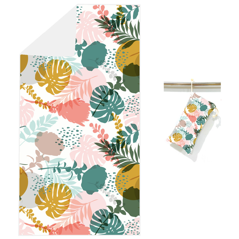 Picture of New Cross-Border Amazon European and American Double-Sided Velvet Quick-Drying Bath Towel Customizable Printed Towel Beach Swimming Beach Towel