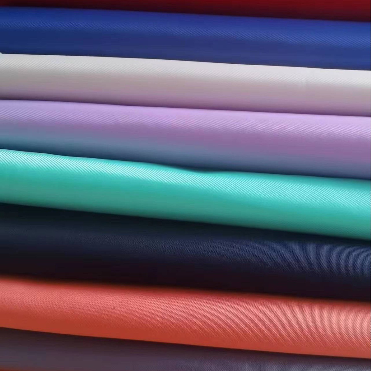 Direct selling 230 twill polyester fabric PU waterproof embryo cloth black silk Oxford cloth lining pu twill cow lining