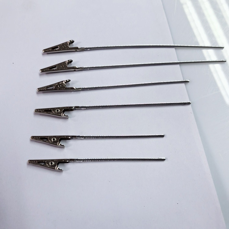 Spot steel wire rope alligator clip metal message note clip long tail clip binding clip stainless steel wire
