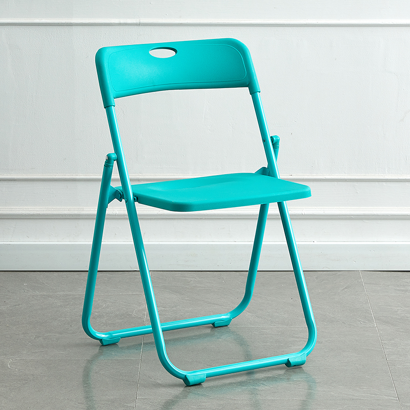 Picture of Folding chair home simple modern plastic photo chair dormitory office meeting training outdoor backrest chair stool
