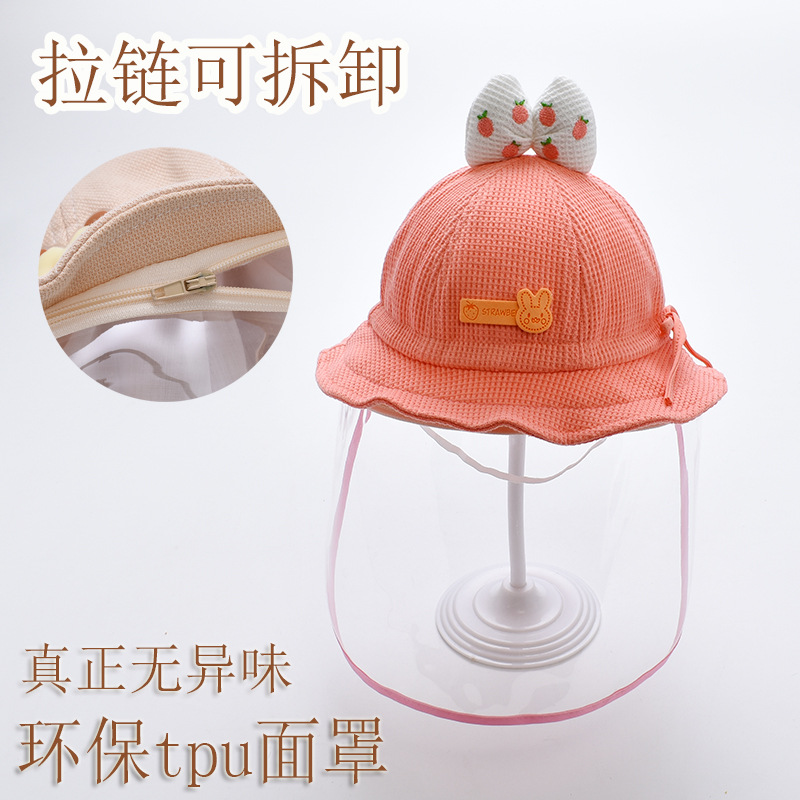 Picture of Newborn Baby Protective Face Cover Going Out Baby Anti-Droplet Hat Summer Sun Protection Hat Spring and Autumn