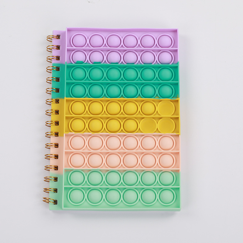 Picture of Rodent pioneer A5 Notebook silicone cartoon coil hand account spot notebook Rainbow Bubble music notepad
