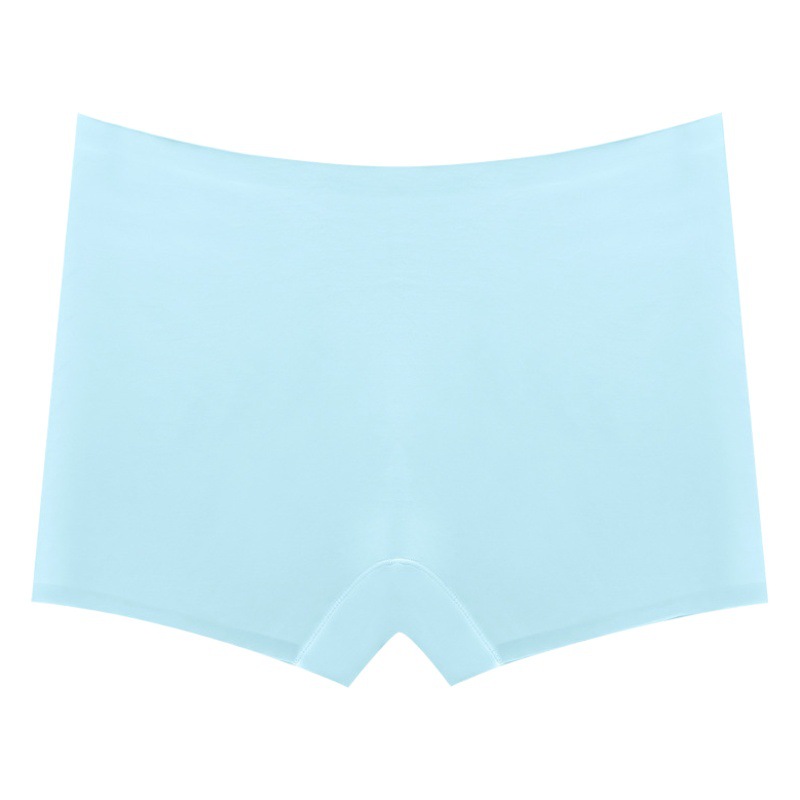 Thin One-piece Seamless Ice Silk Safety Pants Women's Anti-slip Large Size Mid-waist Four-corner Leggings Women's Boxer Pants