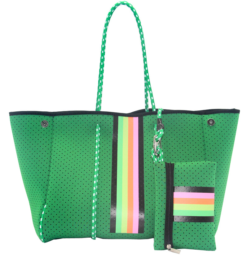 Picture of Diving Material Perforated Beach Bag European and American Fashion Portable Shoulder Strap Mother Bag Outdoor Casual Bag Portable Women's Bag for Women