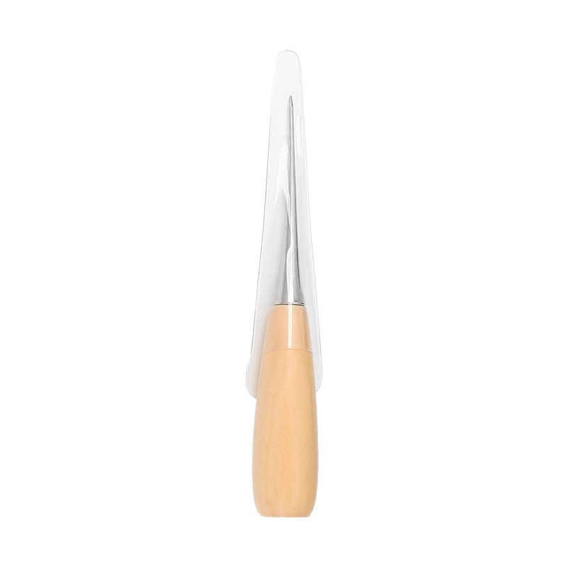 Picture of Handmade leather tool with sheath round hole solid wood handle awl straight hook awl leather diy tool awl wholesale
