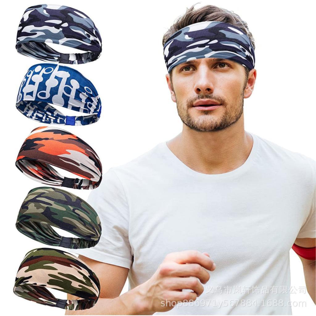Picture of Sports Sweat-Absorbent Headband Running Fitness Forehead Protector Scarf Headband Headband New Basketball Men and Women Spring and Summer Sports Headband