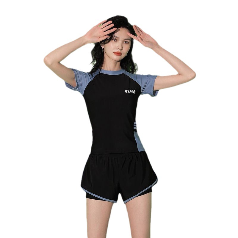 Picture of Women's Swimsuit Summer Split Casual Sports Super Fairy Ins Student Conservative Slimming Look Belly-Covering Swimming Pool Swimming Equipment