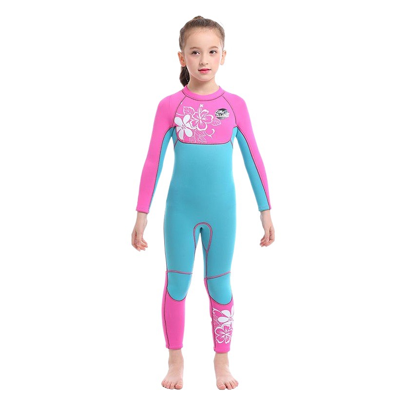 SLINX new children's diving suit women's 3mm one-piece long sleeve swimming suit warm diving surfing jellyfish suit