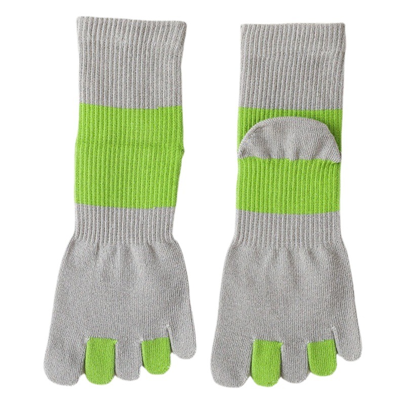 Men's SPORTS toe socks full-color micro-pressure SPORTS socks thickened extra-large cotton sweat-absorbent toe socks