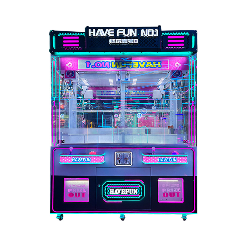 Large Shopping Mall Arcade Fully Transparent Children's Clip Doll Machine Coin-Operated Doll Machine Commercial Game Doll Machine