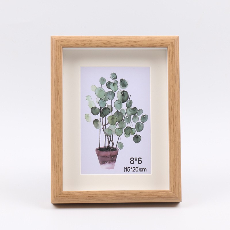Picture of Creative wooden three-dimensional hollow photo frame set table plant specimen mounted picture frame children's oil painting wall frame wholesale