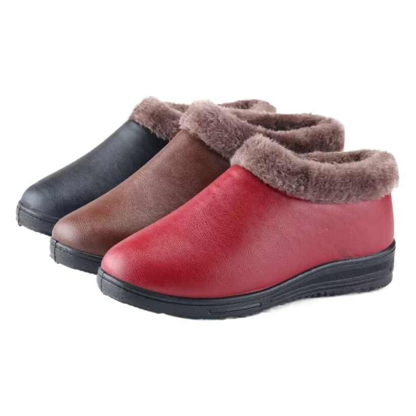 Autumn and Winter New High-end Warm Home Cotton Shoes Women's Slippers fleece-lined Comfortable Non-slip Slip-on Women's Shoes Cotton Slippers