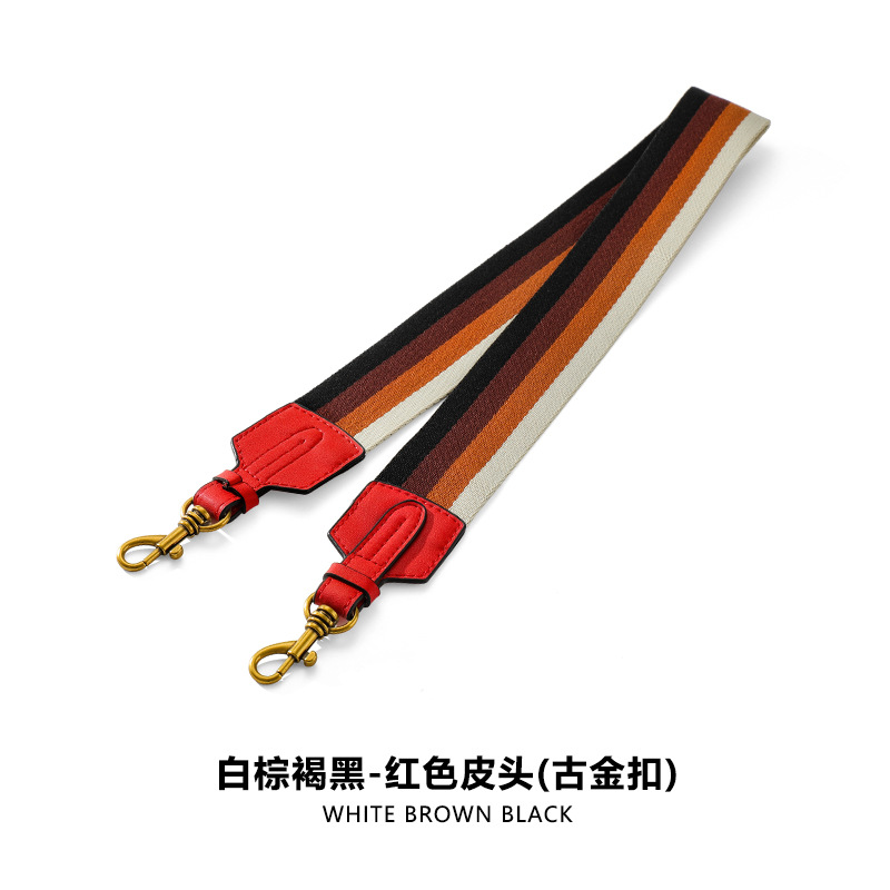 Picture of F-91 Suitable for Bag Crossbody Strap Colorful Easy-to-Rap Contrast Canvas Bag Strap Widened Non-adjustable Shoulder Strap