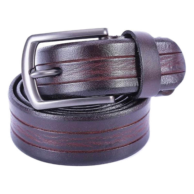 First Layer Cowhide Belt Men's Belt Wholesale Pin Buckle Retro Fashion Casual Trendy Trouser Belt One Piece Drop Shipping Genuine Leather