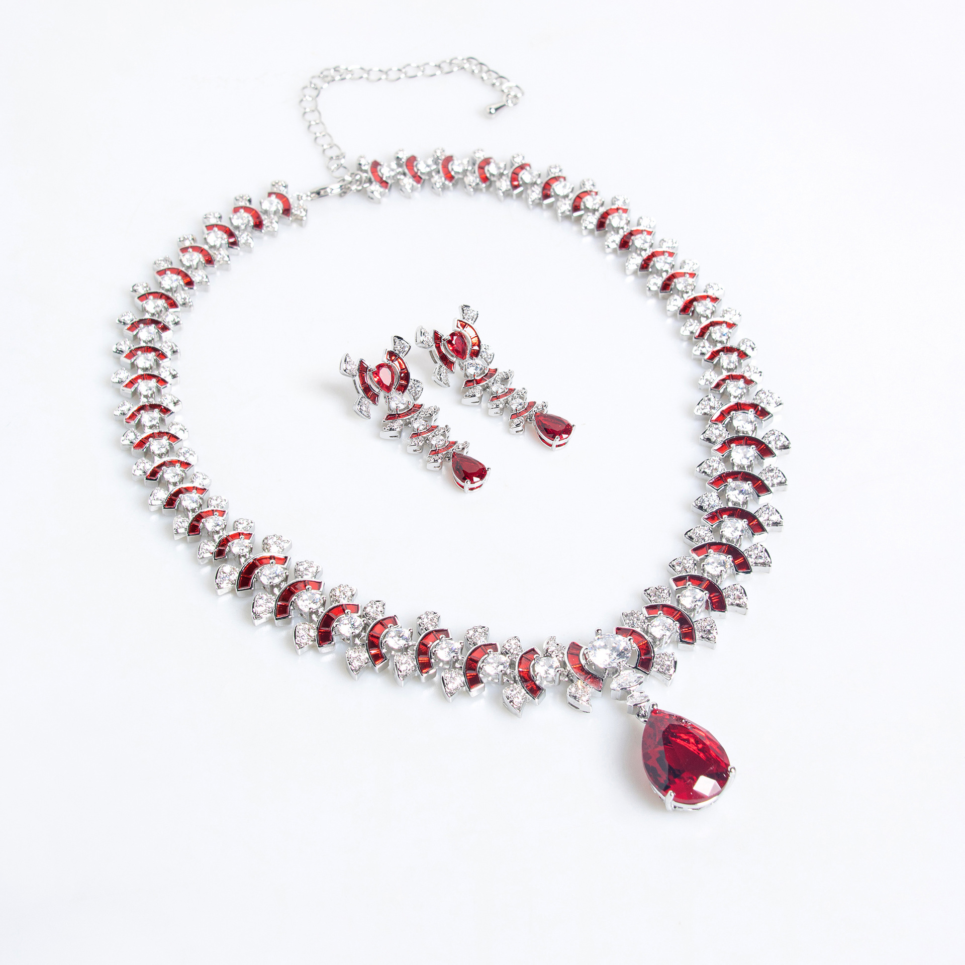 Picture of European and American Cross-border High-set Jewelry Necklace Earrings Ring Bracelet Four-piece Banquet Luxury All-match Jewelry for Women