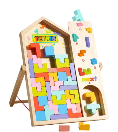Picture of Factory Wooden Early Education Boys and Girls Accumulates Tetris Jigsaw Puzzle 3456-year-old Children's Educational Toys