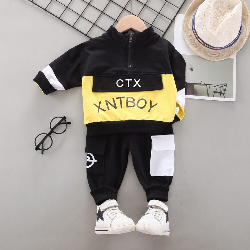 Picture of Children's Clothing Boys Korean Style New Spring Casual Fashion Sweatshirt Suit Kidsren's Spring & Fall Clothing Baby Fashionable Trend