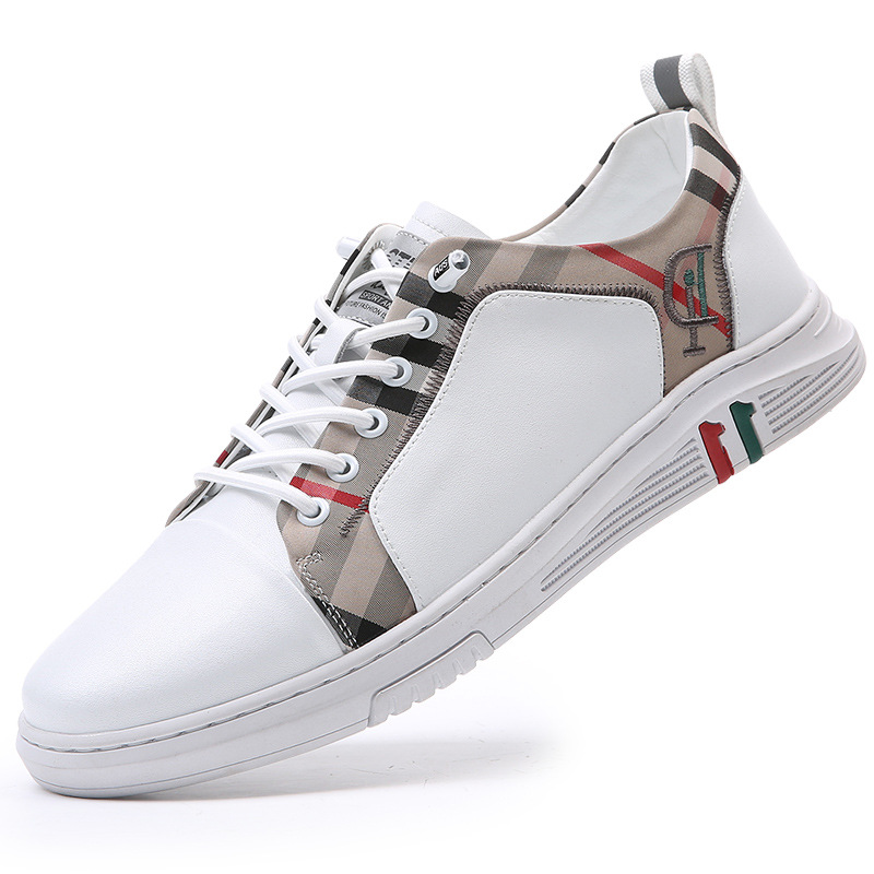 Picture of European Station White Shoes Men's Cut Out Trendyy British Genuine Leather Casual Shoes Men's Summer Breathable Versatile Hole-In-The-Wall Men's Shoes