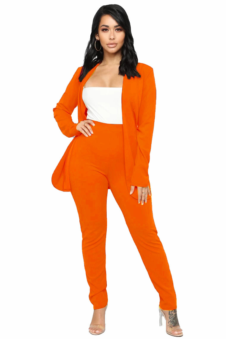 Picture of X30 European and American Women's wish OL Fashion Elegant Two-piece Professional Casual Long-sleeved Trousers Small Suit