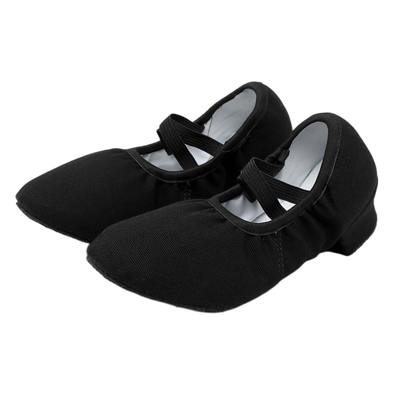 Teacher Dance Shoes Adult Female Body Dance Non-slip Practice Ballet Shoes Black Square Dance High Heels