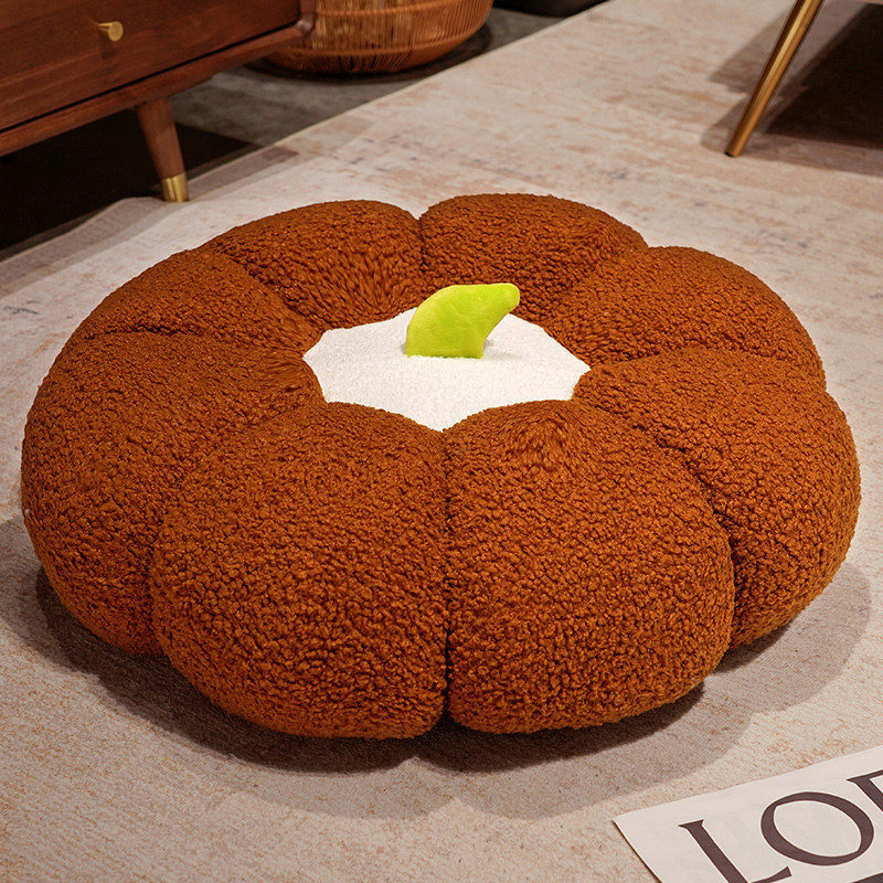 Picture of Pumpkin Futon Cushion Floor Pouf Lazy Living Room Butt Cushion Tatami Bay Window Back Cushion Floor Cushion Cushion