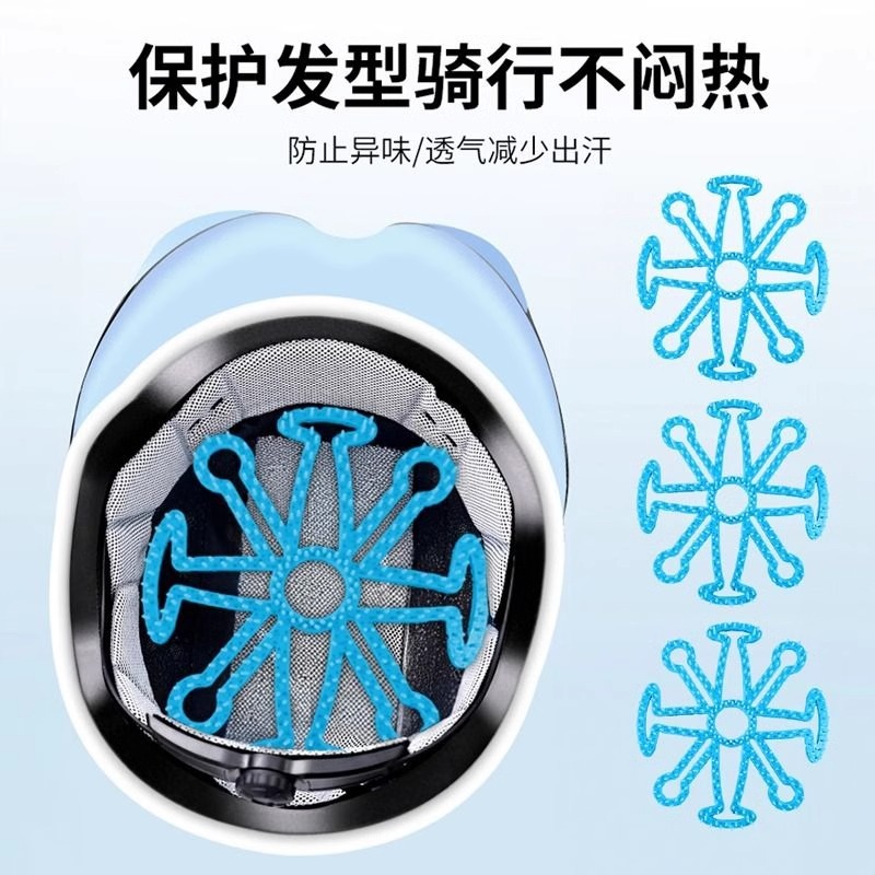 Helmet Lining Pad Does Not Press on Hair Style Artifact, Ventilates and Breathes to Prevent Odor, Universal Silicone Pad for Cycling Helmets
