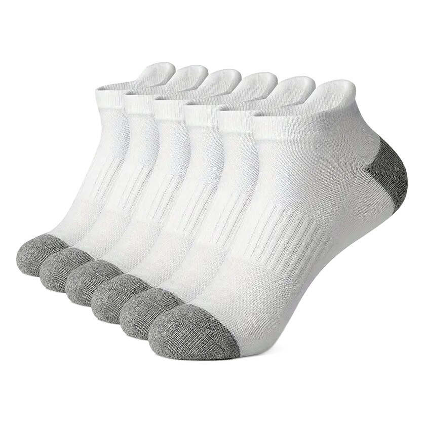 Cross-border 47 plus size mesh breathable cotton socks wholesale basketball sports boat Socks spring and summer men's black and white short socks